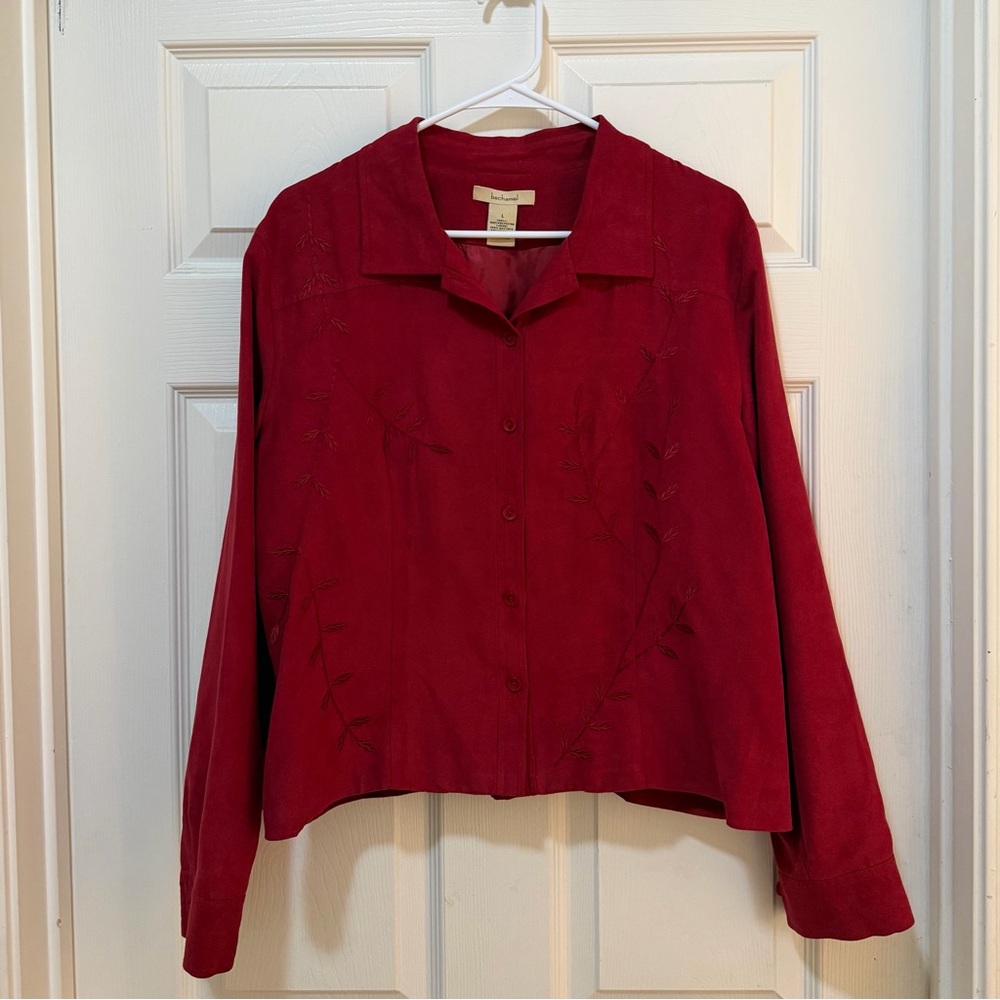 Bechamel Deep Red Button-Down Shirt - image 1